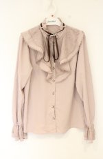 画像1: axes femme / レース重ねラッフルフリルブラウス F ピンク O-26-08-31-002-AX-BL-OW-OS (1)