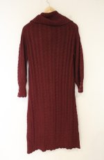 画像3: axes femme / ボタンデザインニットワンピース M ワイン O-26-08-31-013-AX-OP-OW-OS (3)