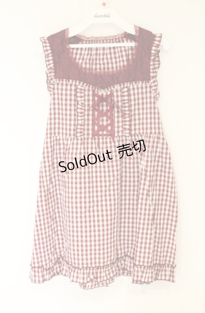 画像1: axes femme / チェックトップス M アカ O-26-08-31-018-AX-TO-OW-OS (1)
