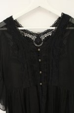 画像2: axes femme / バックレースデザインガウン M クロ O-26-08-31-003-AX-TO-OW-OS (2)