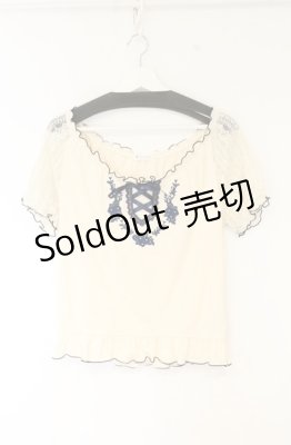 Preview of 刺繍入スモックオフショルプルオーバー M キナリ
