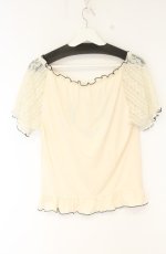 画像3: axes femme / 刺繍入スモックオフショルプルオーバー M キナリ O-26-08-31-024-AX-TO-OW-OS (3)