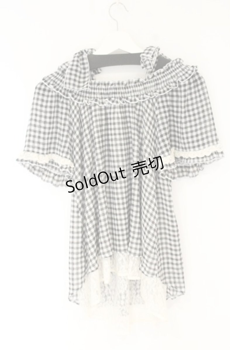 画像2: axes femme / 肩リボントップス M クロ O-26-08-31-025-AX-TO-OW-OS (2)