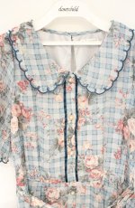 画像2: axes femme / 花柄フェミニンワンピース M ミントブルー O-26-08-31-031-AX-OP-OW-OS (2)