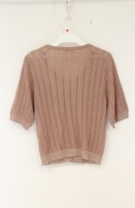 画像2: axes femme / フラワーモチーフ透かし編みカーディガン M ピンク O-26-09-01-1043-AX-TO-IG-OS (2)