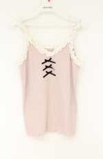 画像1: Ank Rouge / テレコタンクトップ  ピンク O-26-09-01-1044-CA-TO-IG-OS (1)