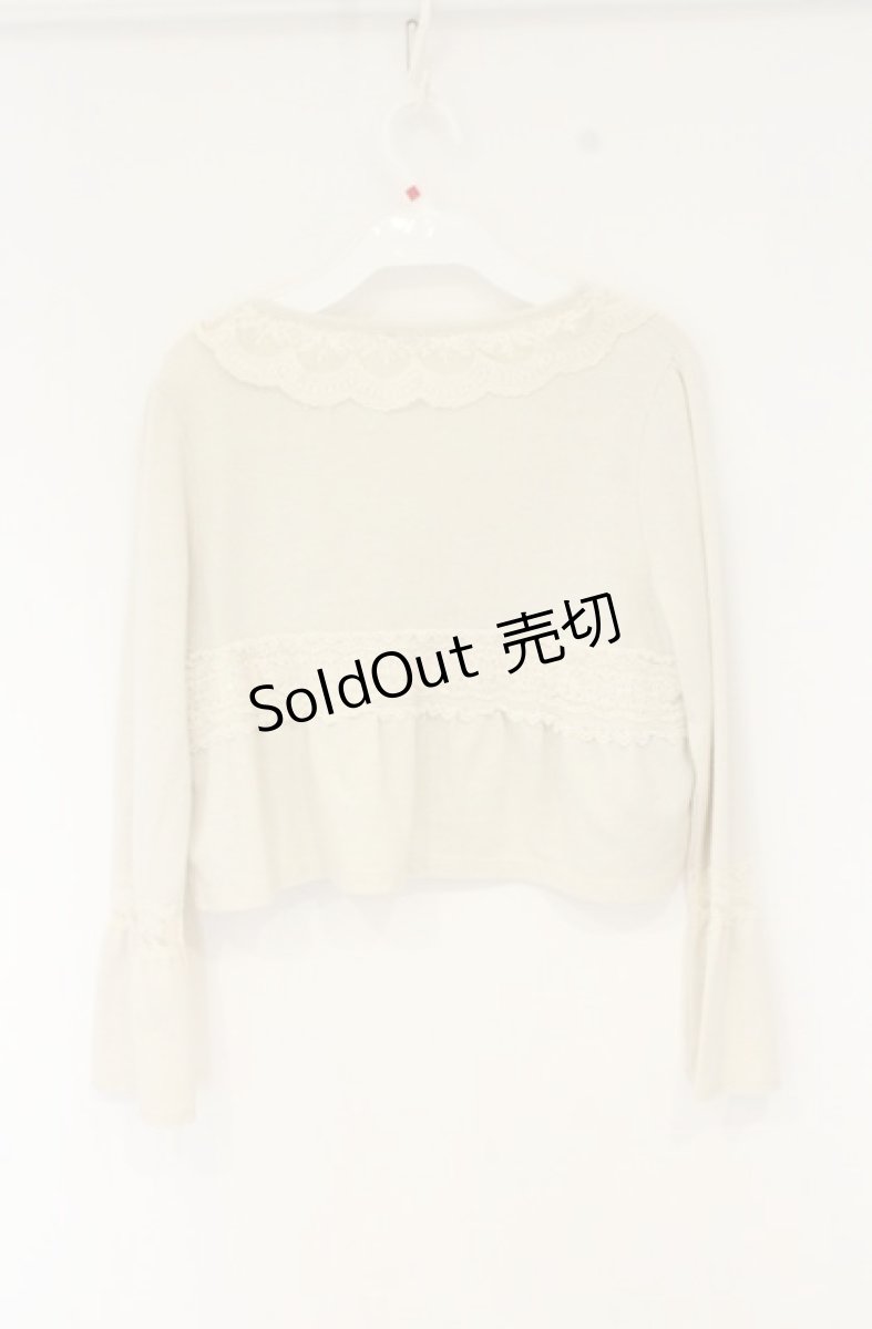 画像3: axes femme / 袖切替えレース使いボレロ  アイボリー O-26-09-01-1046-AX-TO-IG-OS (3)