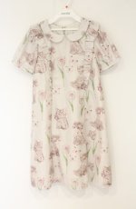 画像1: Emily Temple cute / Kittenフリルワンピース  アイボリー O-26-09-01-1047-ET-OP-IG-OS (1)