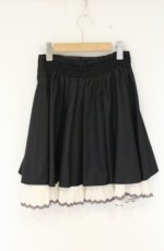 画像2: axes femme / ダブルレースアップスリットスカート  クロ×アイボリー O-26-09-01-1063-AX-SK-IG-OS (2)