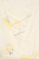画像4: LIZ LISA / 大花ローズ柄ワンピース  オフシロ×イエロー O-26-09-01-1005-LO-OP-IG-OS (4)