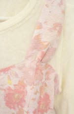 画像2: LIZ LISA / ニットドッキングフラワープリントワンピース  ピンク O-26-09-01-1010-LO-OP-OW-OS (2)