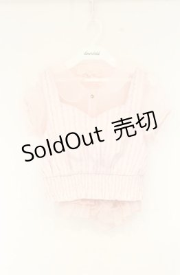 Preview of オーガンジーブラウス ビスチェセット  ピンク