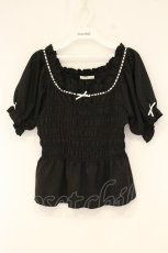 画像1: m petit by misako / シャーリングプルオーバー LL クロ O-26-09-01-006-LO-TO-IG-OS (1)