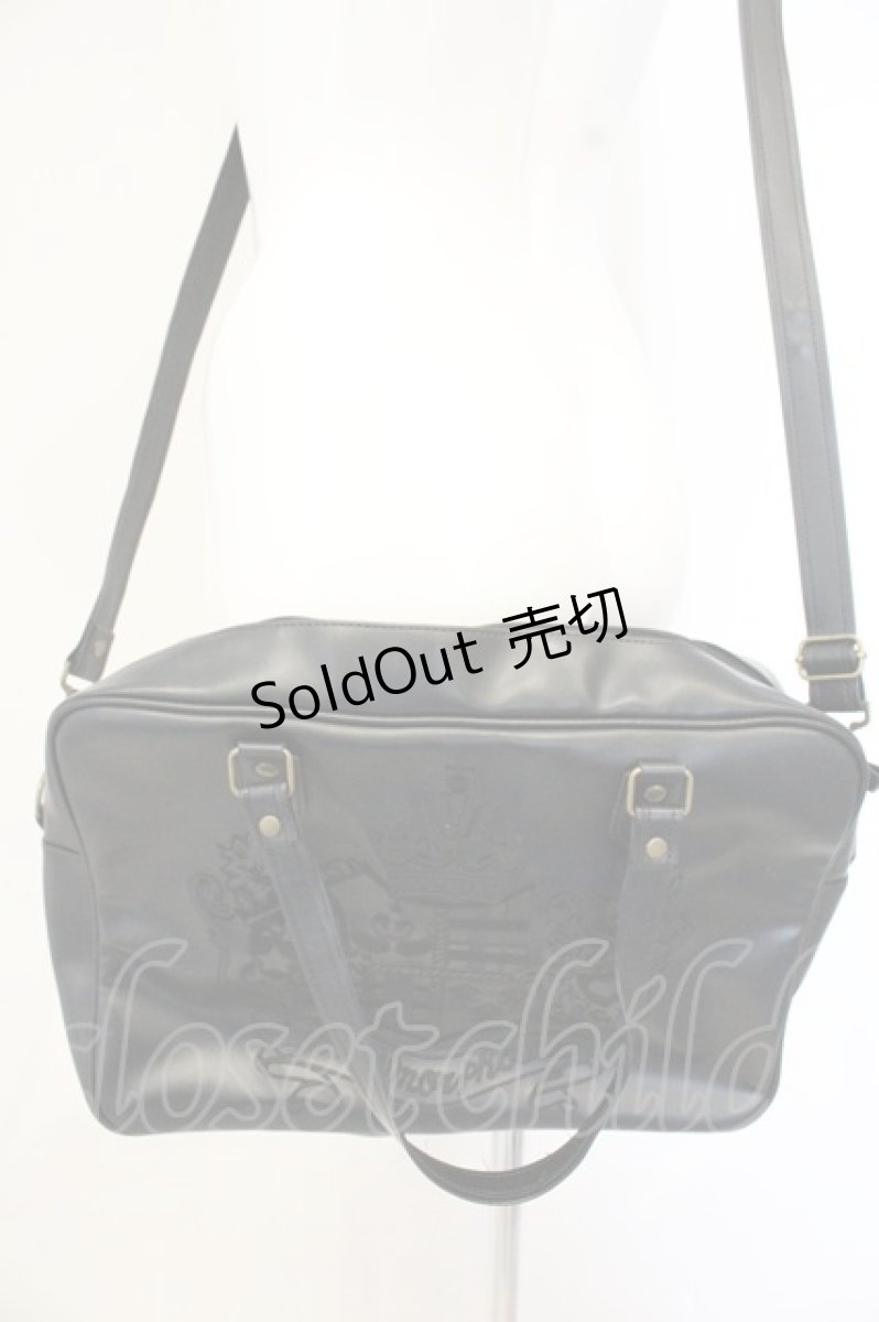画像1: metamorphose / エンブレム刺繍レッスンバッグ  クロ O-26-09-01-2009-ME-BG-IG-OS (1)