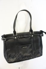 画像1: axes femme / 薔薇エンボスリボンＡ４トート  クロ O-26-09-01-2020-AX-BG-OW-OS (1)