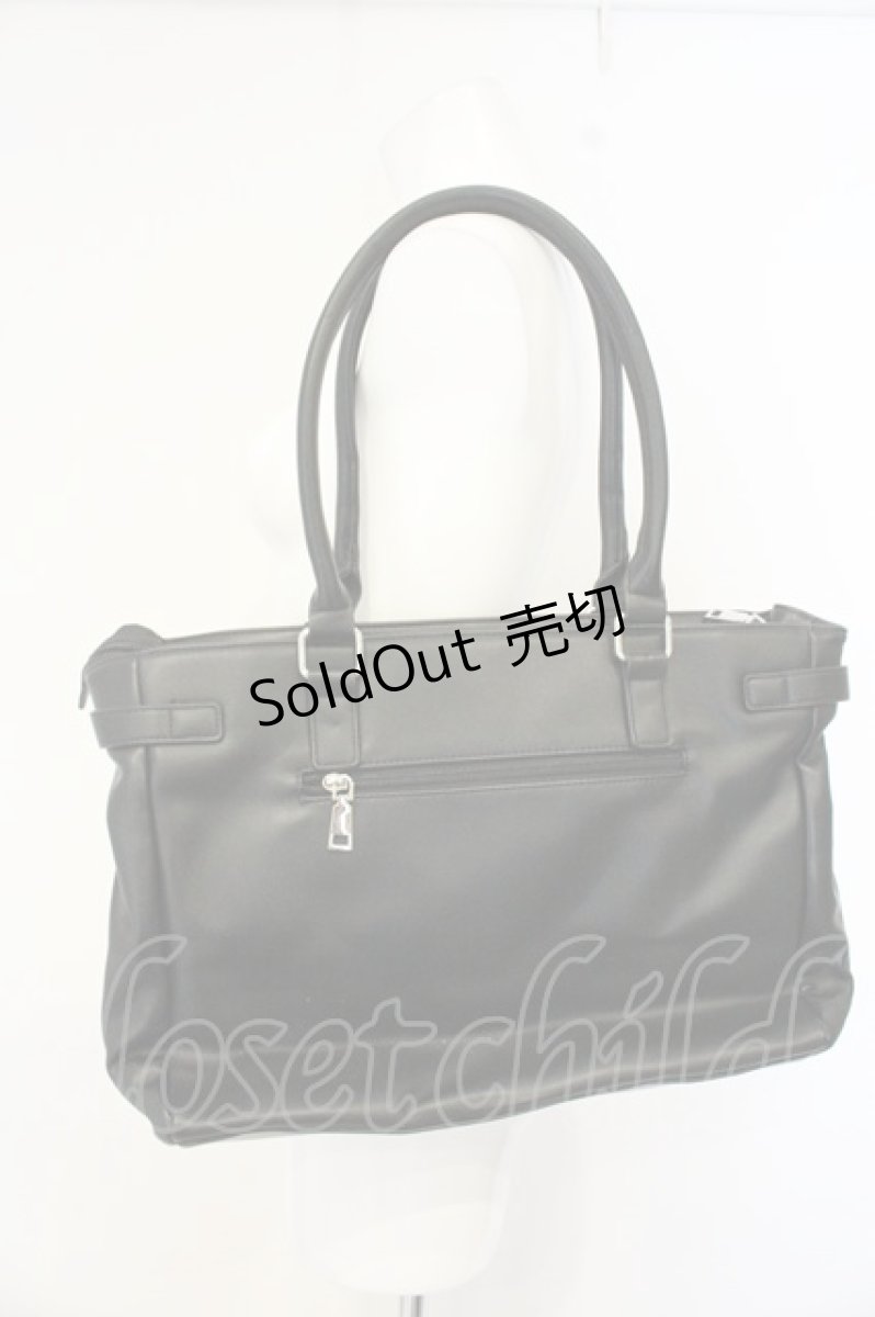 画像2: axes femme / 薔薇エンボスリボンＡ４トート  クロ O-26-09-01-2020-AX-BG-OW-ZTK060 (2)