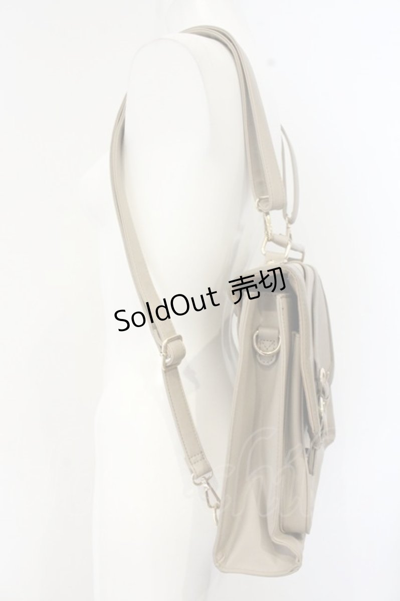 画像2: axes femme POETIQUE / ベアー金具サッチェルバッグ  ベージュ O-26-09-01-2021-AX-BG-OW-ZT0905V (2)