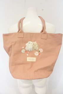PINK HOUSE 幸見ウサギ刺繍ワッペン 新品未使用ピンク PINK HOUSE / 幸見うさぎ刺繍バッグ ピンク O-26-09-01-2024-LO-BG-OW