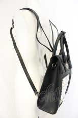 画像2: axes femme / ローズ×リボン刺繍バッグ 290×265×120mm クロ O-26-09-01-2028-AX-BG-IG-OS (2)
