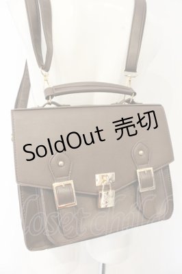Preview of カギ付ミニサッチェルバッグ  ブラウン