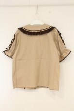 画像4: Chalmiere / 袖レースアップブラウス M ブラウン O-26-09-01-014-AX-BL-IG-OS (4)