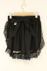 画像3: ATELIER PIERROT / ロゴ刺繍入りレースエプロン  ブラック O-26-09-01-017-EL-ZA-IG-OS (3)