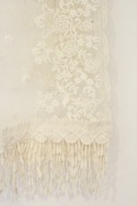 画像2: axes femme / ローズフラワーレースストール  アイボリー O-26-09-01-018-AX-ZA-IG-OS (2)
