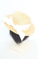 画像2: Amavel / リボンストローハット  シロ O-26-09-02-017-CA-AC-IG-OS (2)