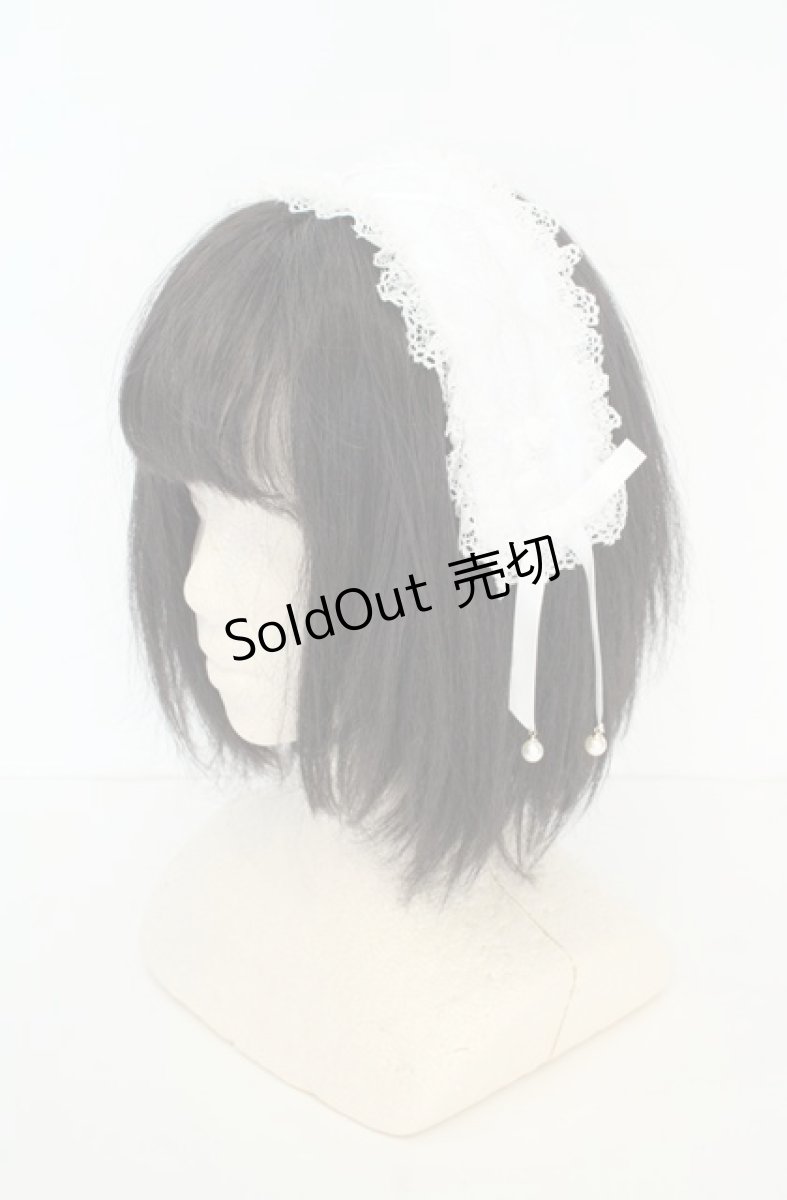 画像1: axes femme / レースアップヘッドドレス  シロ O-26-09-02-025-AX-AC-IG-ZT728 (1)
