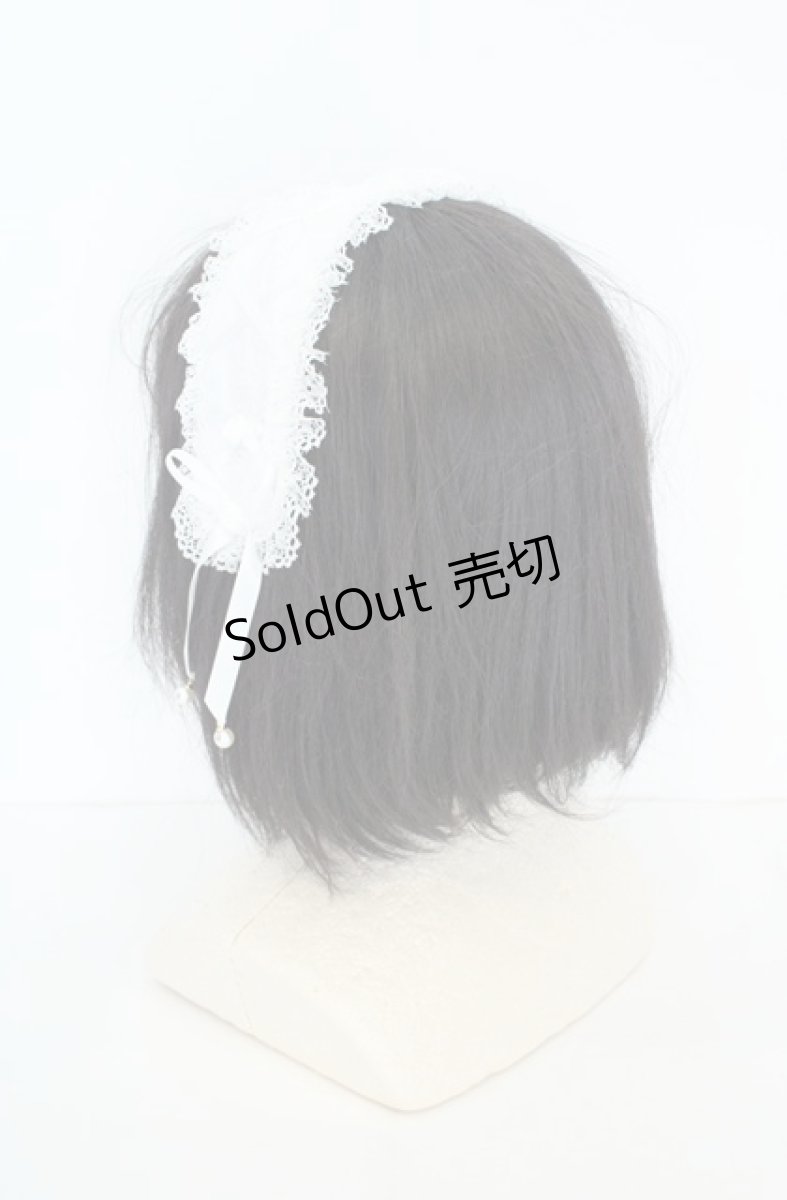画像2: axes femme / レースアップヘッドドレス  シロ O-26-09-02-025-AX-AC-IG-ZT728 (2)