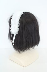 画像2: axes femme / レースアップヘッドドレス  シロ O-26-09-02-025-AX-AC-IG-OS (2)