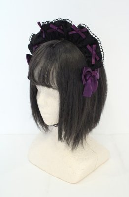 Preview of MR*マユロンレースカチューシャ  クロ×パープル