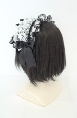 画像2: MorunxMuunaStoik / Libraヘッドドレス  ブラック×ホワイト O-26-09-02-033-GO-ZA-IG-OS (2)