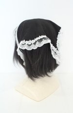 画像2: Eri Aino's collaboration / マノンローズカチューシャ型バブーシュカ  クロ O-26-09-02-034-LO-AC-IG-OS (2)