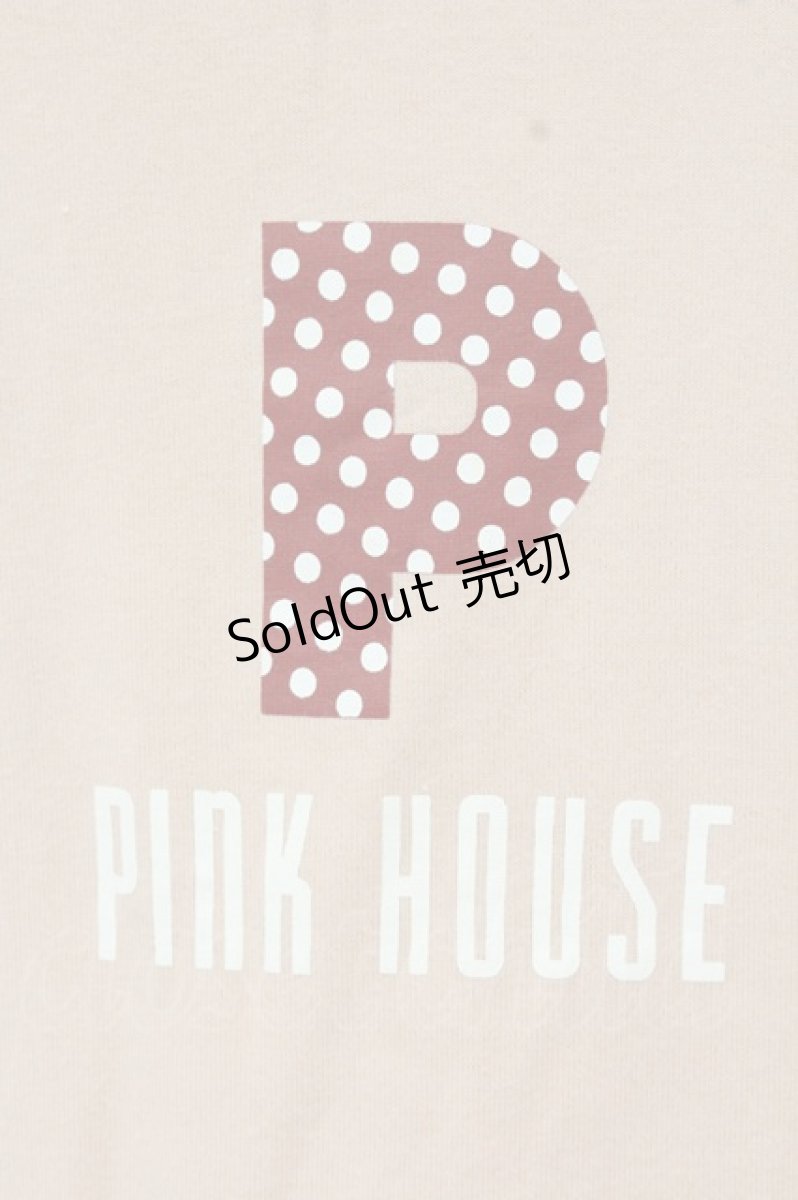 画像2: PINK HOUSE / 水玉ＰロゴＴシャツ M ピンク O-26-09-03-034-LO-TO-OW-OS (2)