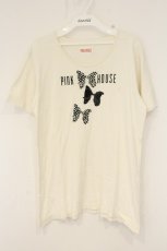 画像1: PINK HOUSE / ロゴプリント半袖カットソー  シロ O-26-09-03-037-LO-TO-OW-OS (1)