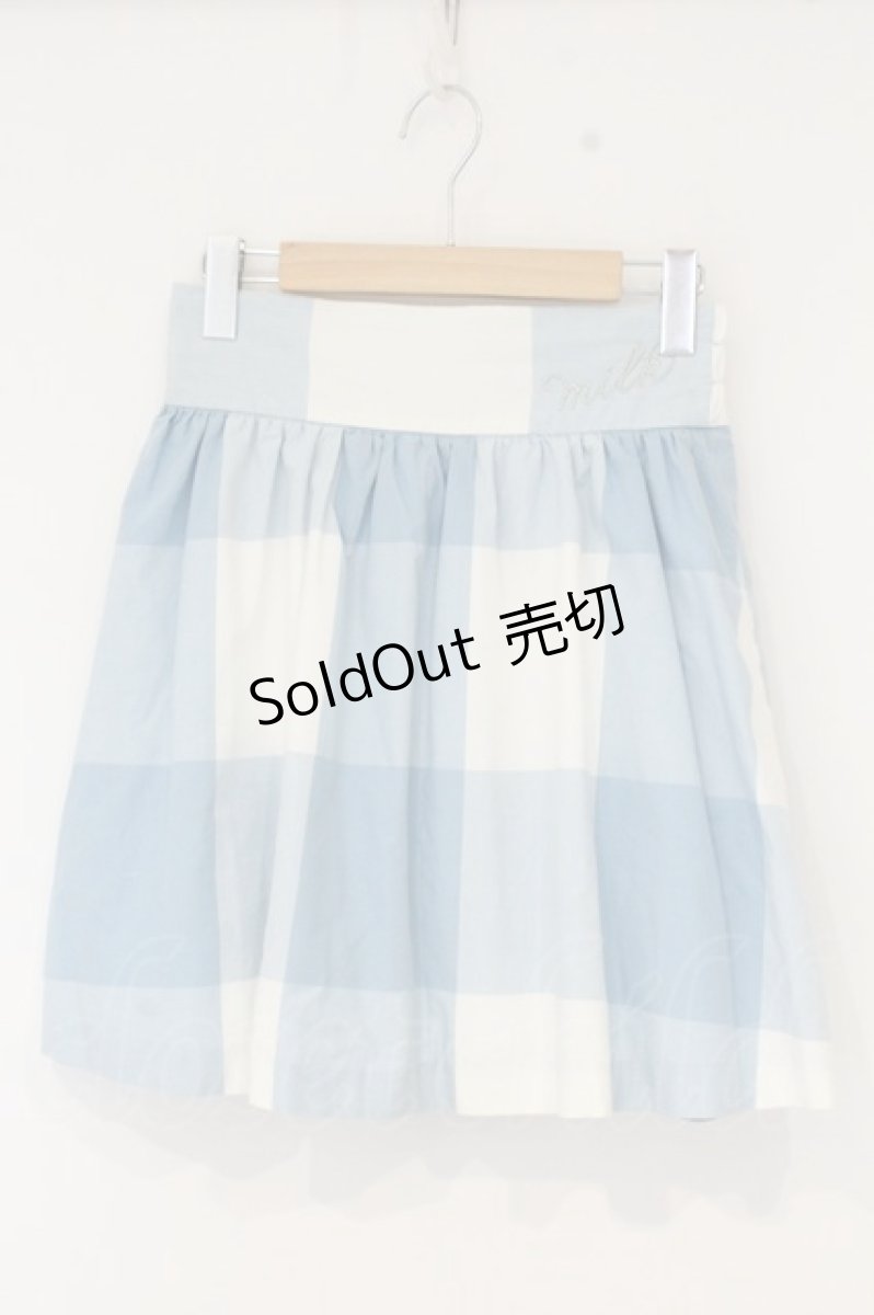 画像1: MILK / GINGHAMスカート  サックス O-26-09-03-006-ML-SK-OW-OS (1)
