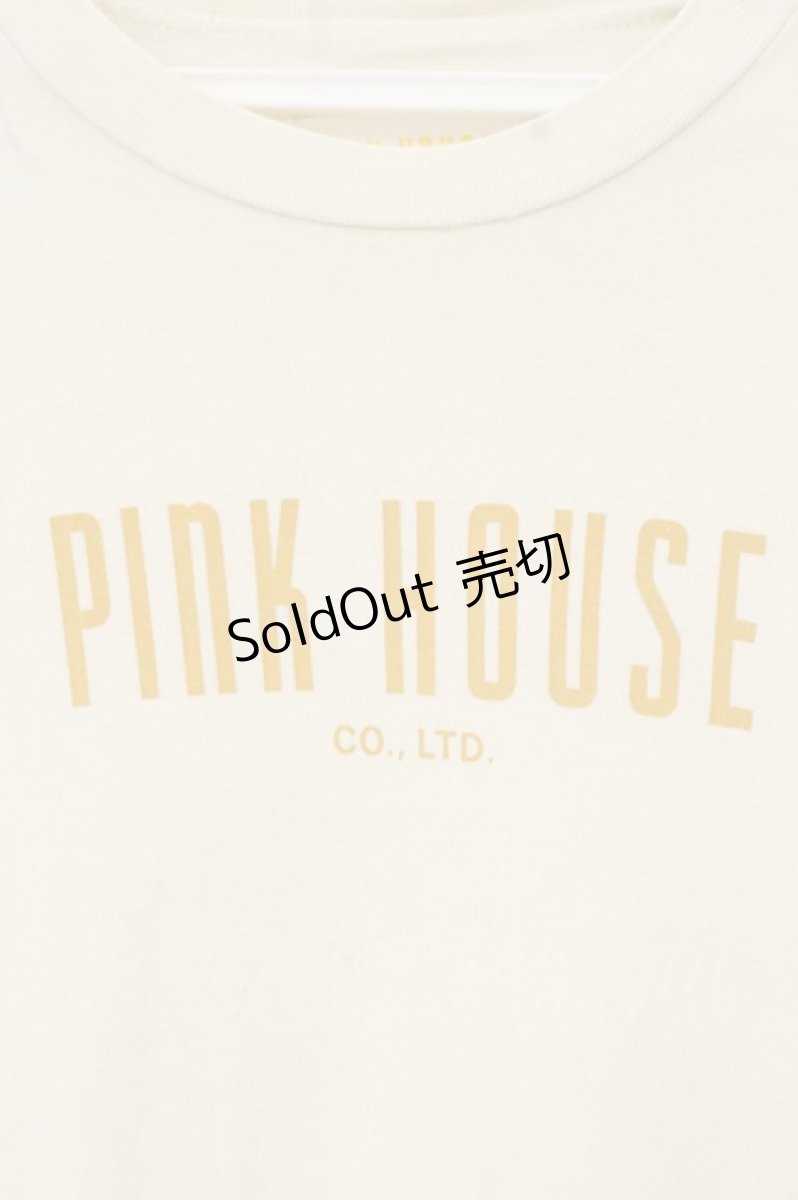 画像2: PINK HOUSE / ロゴ使い長袖カットソー  アイボリー O-26-09-03-050-LO-TO-OW-OS (2)