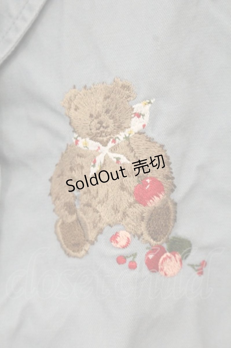 画像2: PINK HOUSE / くま刺繍使いベスト  サックス O-26-09-03-053-LO-TO-OW-OS (2)