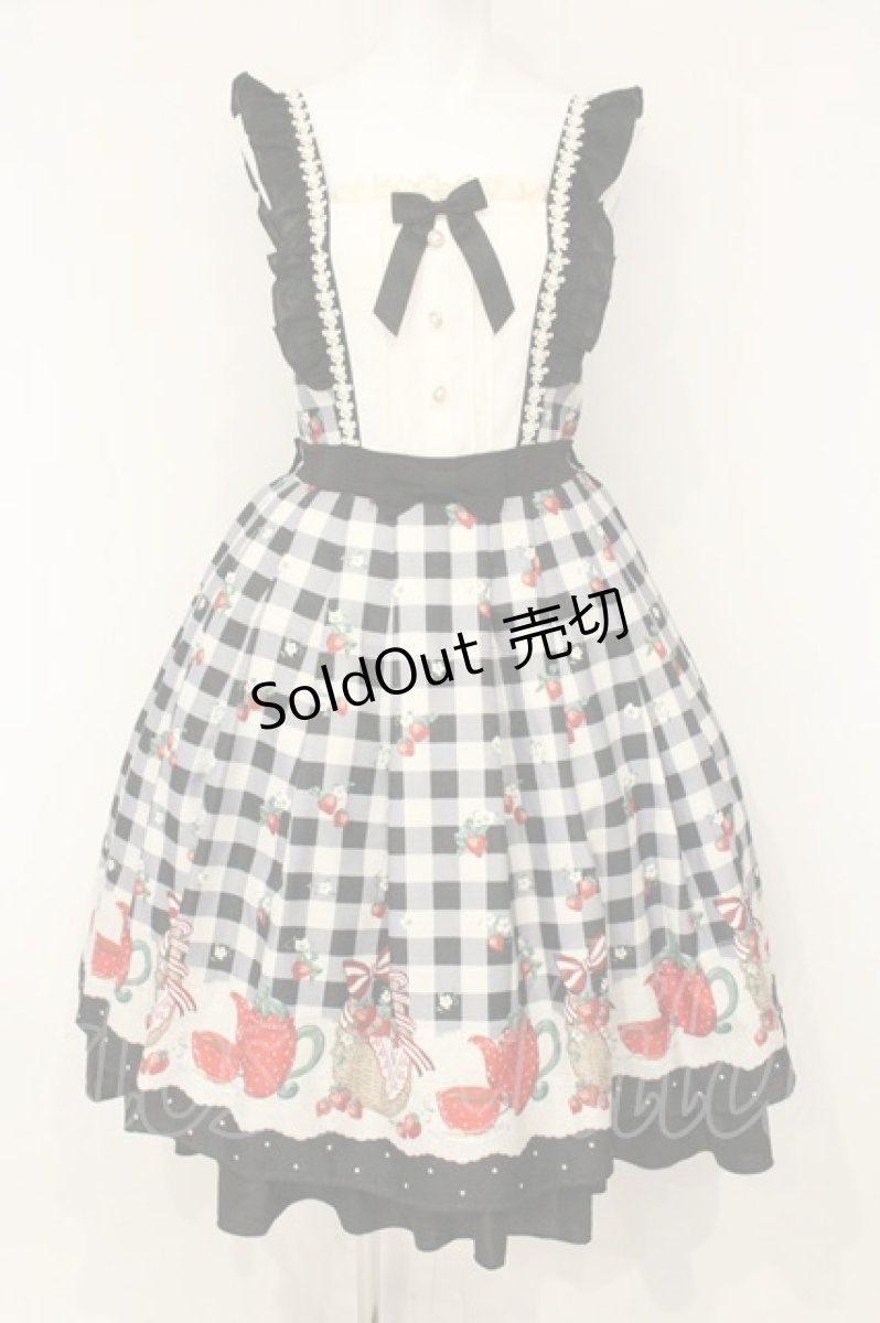 画像1: axes femme kawaii / ベリーズピクニックジャンスカ M クロ O-26-09-03-068-AX-OP-OW-OS (1)