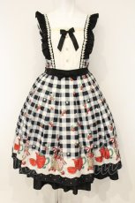画像1: axes femme kawaii / ベリーズピクニックジャンスカ M クロ O-26-09-03-068-AX-OP-OW-OS (1)