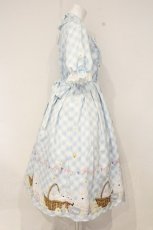 画像4: axes femme kawaii / イースター柄ワンピース M サックス O-26-09-03-072-AX-OP-OW-OS (4)
