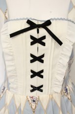 画像2: axes femme kawaii / ダイヤ柄ジャンスカ M サックス O-26-09-03-076-AX-OP-OW-OS (2)