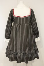 画像4: axes femme kawaii / ストライプワンピース M グレー×ワイン O-26-09-03-077-AX-OP-OW-OS (4)