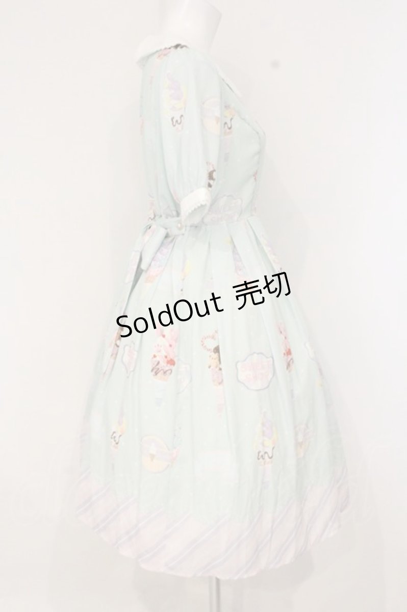 画像4: axes femme kawaii / アイス柄半袖ワンピース M グリーン O-26-09-03-078-AX-OP-OW-OS (4)