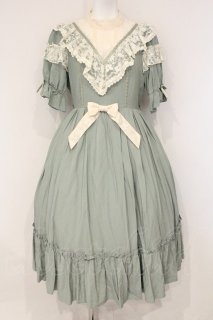 axes femme kawaii / ヴィンテージドールワンピース M グリーン O-26