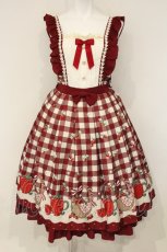 画像1: axes femme kawaii / ベリーズピクニックジャンパースカート M アカ O-26-09-03-085-AX-OP-OW-OS (1)