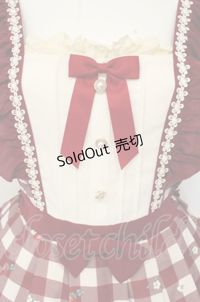 画像2: axes femme kawaii / ベリーズピクニックジャンパースカート M アカ O-26-09-03-085-AX-OP-OW-OS (2)