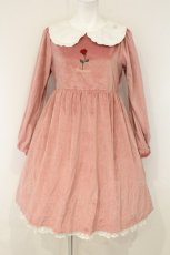 画像1: axes femme kawaii / ローズ刺繍ワンピース M ピンク O-26-09-03-089-AX-OP-OW-OS (1)