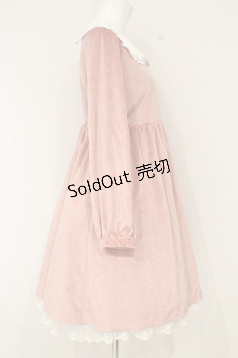 画像3: axes femme kawaii / ローズ刺繍ワンピース M ピンク O-26-09-03-089-AX-OP-OW-OS (3)